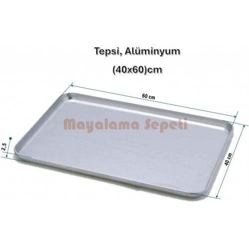 Tepsi, Alüminyum - Ebat:(40x60)cm